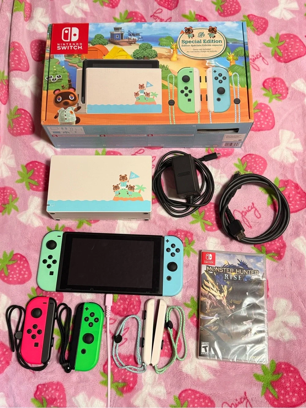Nintendo Switch Animal Crossing Special Edition Bundle – 4 Joy-Cons + Sealed Gam